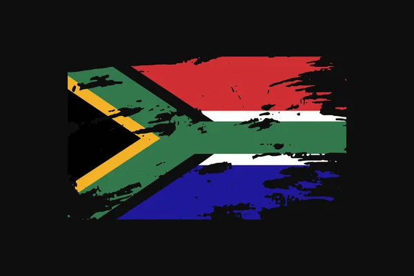 Grunge Style Flag South Africa Utilizará Gráficos Camiseta Impresión Póster — Vector de stock