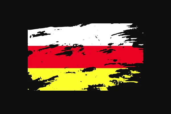 Flagge Südossetiens Grunge Stil Wird Shirt Grafiken Druck Poster Und — Stockvektor