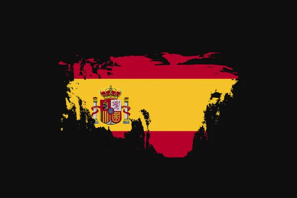 Grunge Style Flag Spain Used Shirt Graphics Print Poster Background —  Vetores de Stock