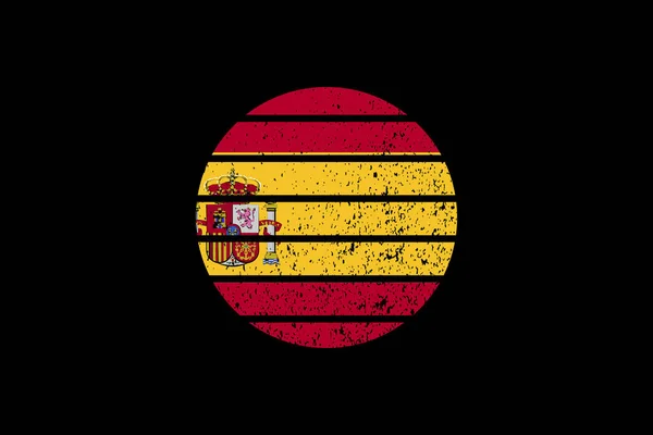 Grunge Style Flag Spain Used Shirt Graphics Print Poster Background — Vetor de Stock