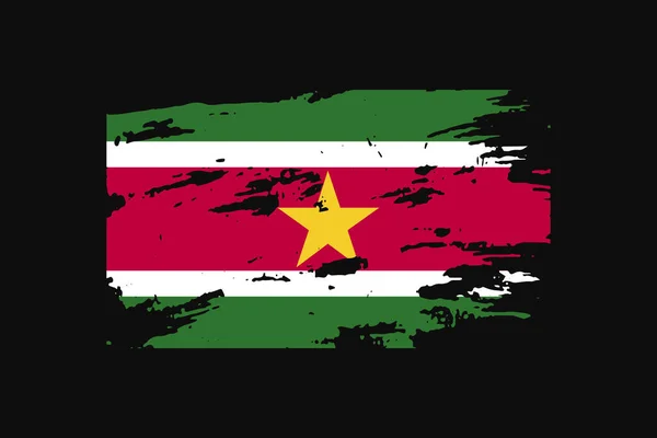 Σημαία Στυλ Grunge Του Σουρινάμ Χρησιμοποιηθεί Shirt Γραφικά Εκτύπωση Αφίσα — Διανυσματικό Αρχείο