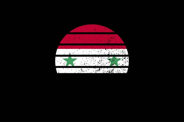 Grunge Style Drapeau Syrie Sera Utilisé Graphiques Shirt Impression Affiche — Image vectorielle