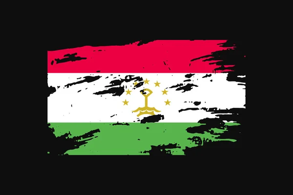 Tacikistan Grunge Style Bayrağı Tişört Grafikleri Baskısı Posteri Arkaplanı Kullanılacak — Stok Vektör