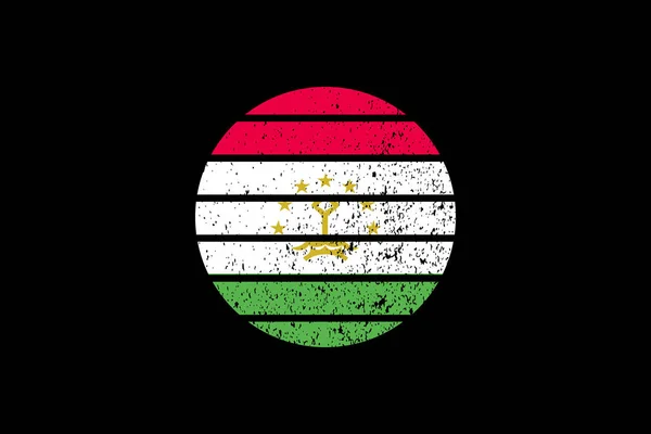 Гранж Стиль Флага Таджикистана Нем Будут Использованы Графика Футболок Принт — стоковый вектор