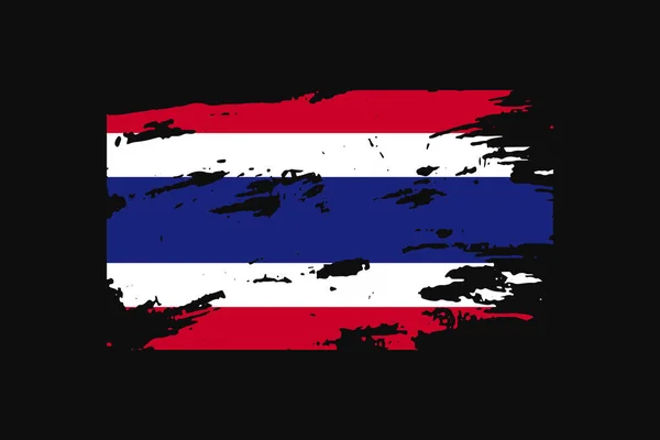 Grunge Style Flag Thailand Bude Použita Grafika Tisk Plakát Pozadí — Stockový vektor