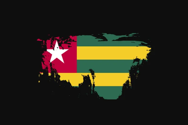 Σημαία Στυλ Grunge Του Τόγκο Χρησιμοποιηθεί Shirt Γραφικά Εκτύπωση Αφίσα — Διανυσματικό Αρχείο