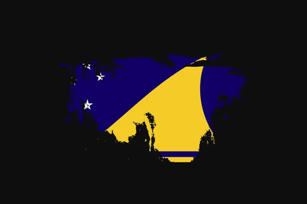 Grunge Style Flag Tokelau Det Kommer Att Användas Shirt Grafik — Stock vektor