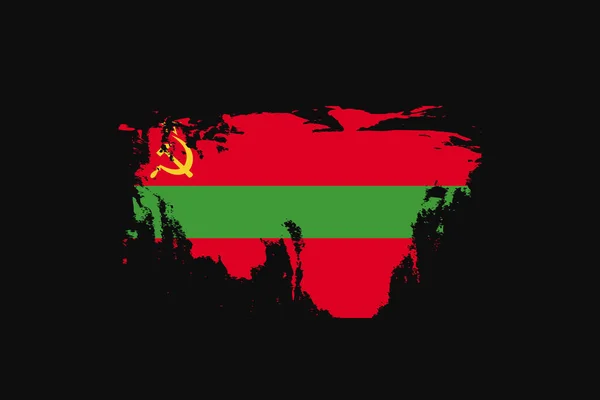 Grunge Style Flag Transnistria Він Буде Використовуватися Футболки Графіка Друк — стоковий вектор