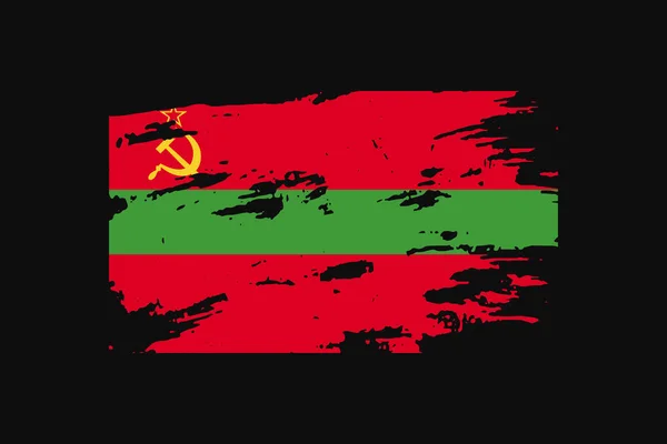 Grunge Style Drapeau Transnistrie Sera Utilisé Graphiques Shirt Impression Affiche — Image vectorielle