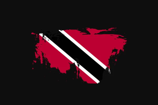 特立尼达和多巴哥的Grunge风格旗帜 它将用于T恤衫图形 印刷品 海报和背景 — 图库矢量图片