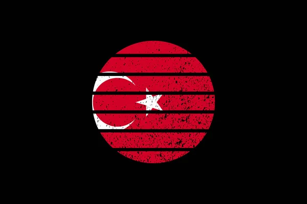 Bendera Gaya Grunge Dari Turki Ini Akan Digunakan Grafik Shirt - Stok Vektor