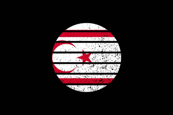 Grunge Style Drapeau République Turque Chypre Nord Sera Utilisé Graphiques — Image vectorielle