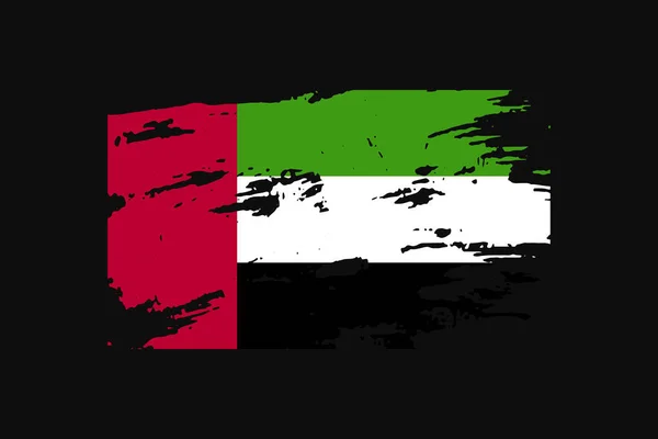 Flagge Der Vereinigten Arabischen Emirate Grunge Stil Wird Shirt Grafiken — Stockvektor