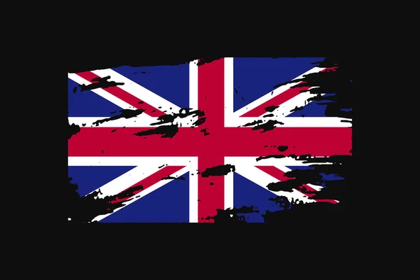 Grunge Style Flag Storbritannien Det Kommer Att Användas Shirt Grafik — Stock vektor