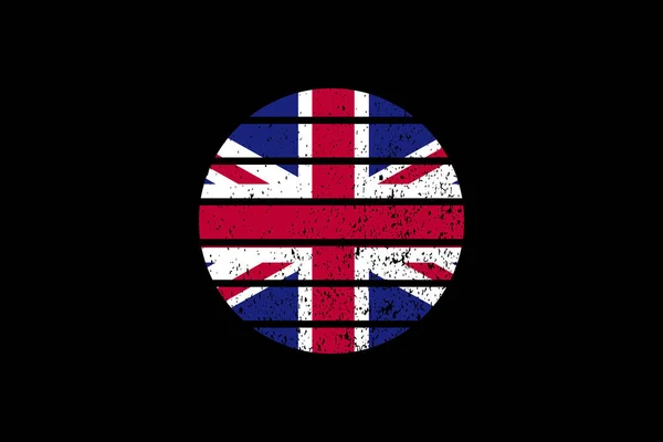 Grunge Style Flag United Kingdom Bude Použita Grafika Tisk Plakát — Stockový vektor