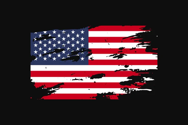 Grunge Style Bandeira Dos Estados Unidos Será Usado Gráficos Shirt — Vetor de Stock