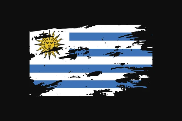 Flagge Uruguays Grunge Stil Wird Shirt Grafiken Druck Poster Und — Stockvektor