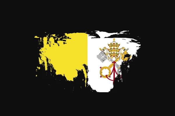 Grunge Style Vlag Van Vaticaanstad Het Zal Worden Gebruikt Shirt — Stockvector