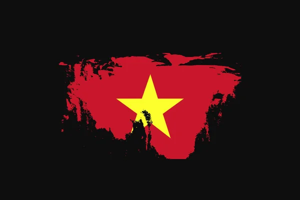 Grunge Style Flag Vietnam Bude Použita Grafika Tisk Plakát Pozadí — Stockový vektor