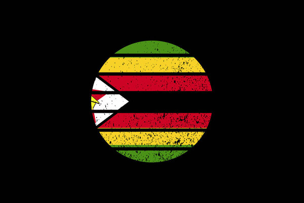 Grunge Style Flag of the Zimbabwe. It will be used t-shirt graphics, print, poster and Background.