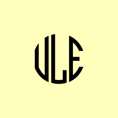 Yaratıcı Yuvarlak Harfler ULE Logosu. Bu başlangıç için hangi şirket veya markanın adı uygun olacaktır.