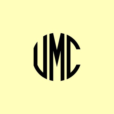 Yaratıcı Yuvarlak Harfler UMC Logosu. Bu başlangıç için hangi şirket veya markanın adı uygun olacaktır.