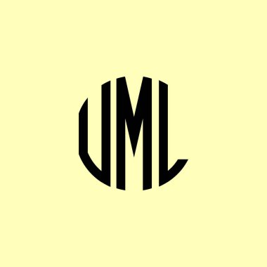 Yaratıcı Yuvarlak Harfler UML logosu. Bu başlangıç için hangi şirket veya markanın adı uygun olacaktır.