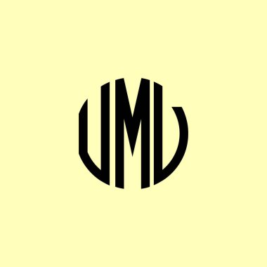 Yaratıcı Yuvarlak Baş harfler UMV logosu. Bu başlangıç için hangi şirket veya markanın adı uygun olacaktır.
