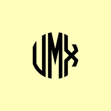 Yaratıcı Yuvarlak Harfler UMX logosu. Bu başlangıç için hangi şirket veya markanın adı uygun olacaktır.