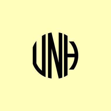 Yaratıcı Yuvarlak Baş harfler UNH logosu. Bu başlangıç için hangi şirket veya markanın adı uygun olacaktır.
