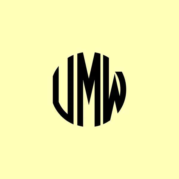 Creative Στρογγυλεμένα Αρχικά Γράμματα Λογότυπο Umw Είναι Κατάλληλο Για Ποια — Διανυσματικό Αρχείο