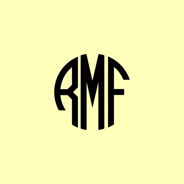 Letras Iniciales Redondeadas Creativas Logo Rmf Será Adecuado Para Qué — Vector de stock