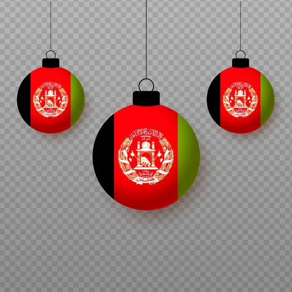 Bendera Afghanistan Yang Realistis Dengan Balon Cahaya Terbang Elemen Dekoratif - Stok Vektor