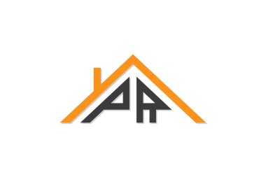 Ev ya da gayrimenkul için halkla ilişkiler logosu. Bu logoda harfler ve çatı var. Bu başlangıç için hangi şirket veya markanın adı uygun olacaktır.
