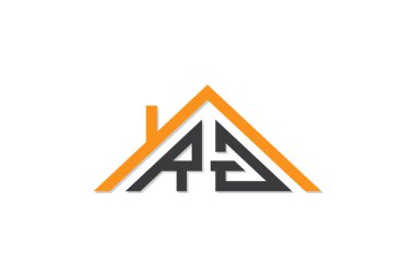 Ev ya da gayrimenkul için RJ logosu. Bu logoda harfler ve çatı var. Bu başlangıç için hangi şirket veya markanın adı uygun olacaktır.