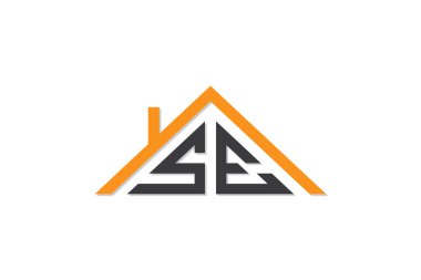 Ev ya da gayrimenkul için SE logosu. Bu logoda harfler ve çatı var. Bu başlangıç için hangi şirket veya markanın adı uygun olacaktır.