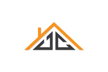 Ev ya da gayrimenkul için UC logosu. Bu logoda harfler ve çatı var. Bu başlangıç için hangi şirket veya markanın adı uygun olacaktır.