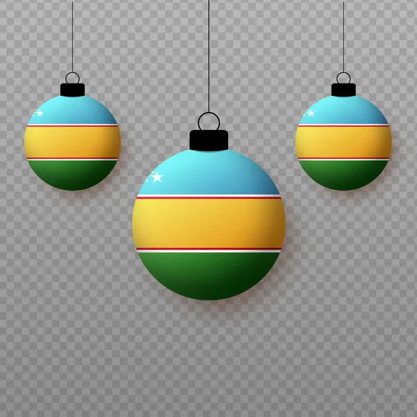 Realistic Karakalpakstan Flag Flying Light Balloons Decorative Elements National Holidays — Stockvector