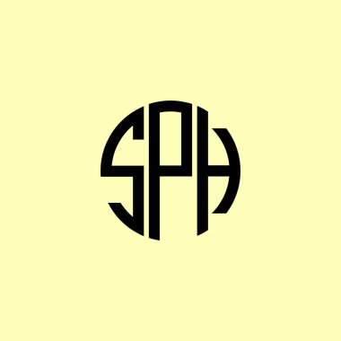 Yaratıcı Yuvarlak Baş harfler SPH logosu. Bu başlangıç için hangi şirket veya markanın adı uygun olacaktır.