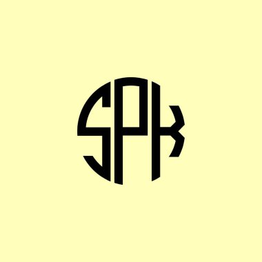 Yaratıcı Yuvarlak Baş harfler SPK logosu. Bu başlangıç için hangi şirket veya markanın adı uygun olacaktır.