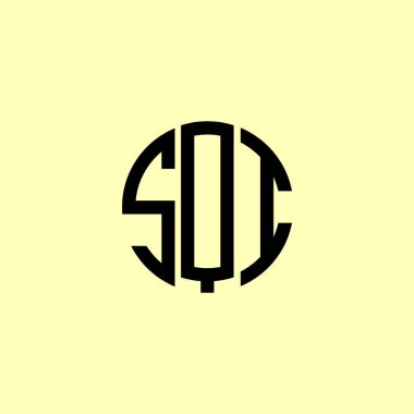 Yaratıcı Yuvarlak Harfler SQI logosu. Bu başlangıç için hangi şirket veya markanın adı uygun olacaktır.
