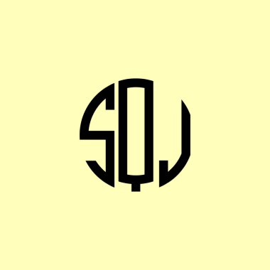 Yaratıcı Yuvarlak Harfler SQJ logosu. Bu başlangıç için hangi şirket veya markanın adı uygun olacaktır.