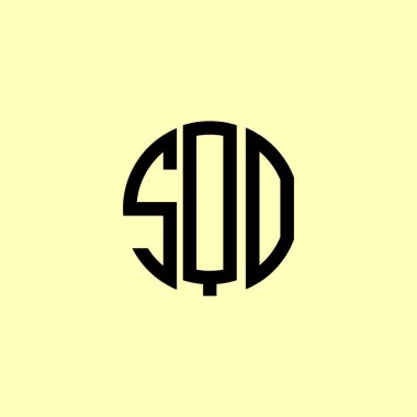 Yaratıcı Yuvarlak Harfler SQO logosu. Bu başlangıç için hangi şirket veya markanın adı uygun olacaktır.