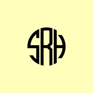 Yaratıcı Yuvarlak Baş harfler SRH logosu. Bu başlangıç için hangi şirket veya markanın adı uygun olacaktır.