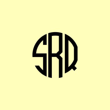 Yaratıcı Yuvarlak Harfler SRQ logosu. Bu başlangıç için hangi şirket veya markanın adı uygun olacaktır.