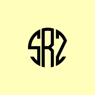Yaratıcı Yuvarlak Harfler SRZ logosu. Bu başlangıç için hangi şirket veya markanın adı uygun olacaktır.