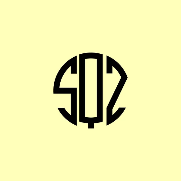 Creative Initial Letters Sqz Logo 会社やブランド名が最初のものを開始するのに適しています — ストックベクタ