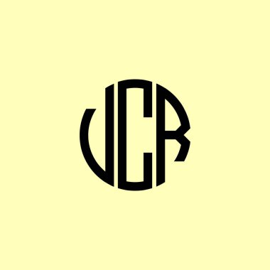 Yaratıcı Yuvarlak Harfler UCR Logosu. Bu başlangıç için hangi şirket veya markanın adı uygun olacaktır.