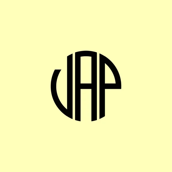 Kreative Runde Anfangsbuchstaben Vap Logo Wird Geeignet Sein Für Welches — Stockvektor