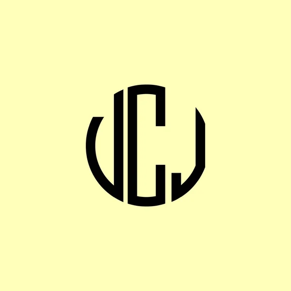 Lettres Initiales Arrondies Créatives Logo Ucj Conviendra Pour Quelle Entreprise — Image vectorielle